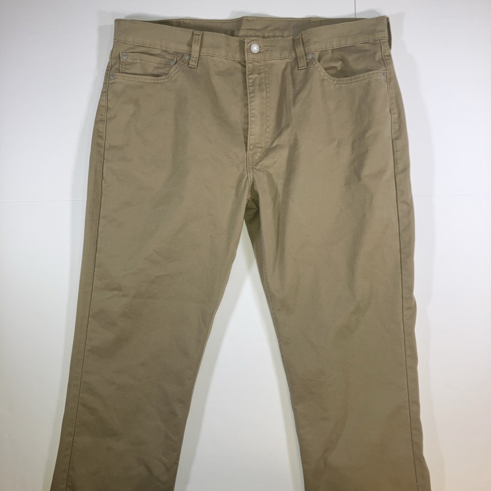 Levis 511 Pants Mens 38x32 (39.5x27.5 Actual) Slim Fit Khaki Tech Stretch - Picture 2 of 16